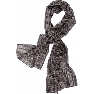 Foulard 100% algodón estampado,50x180 cms, negro